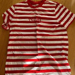 Red and white striped shirt